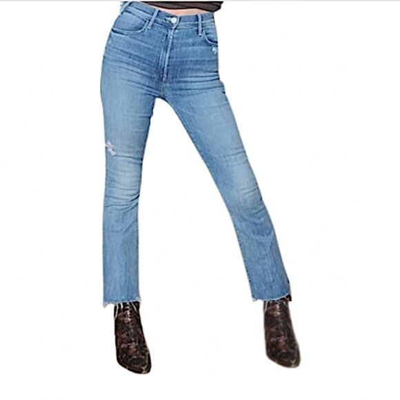 MOTHER high rise hustler ankle fray size 25 boho casual chic - Picture 12 of 13